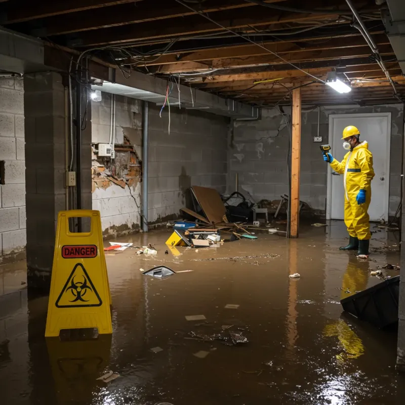 Flooded Basement Electrical Hazard in Brookmont, MD Property