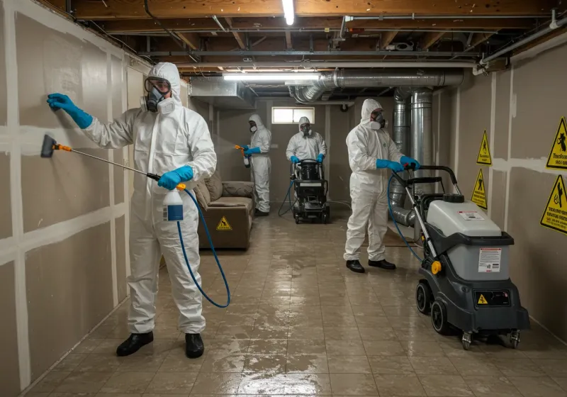 Basement Moisture Removal and Structural Drying process in Brookmont, MD